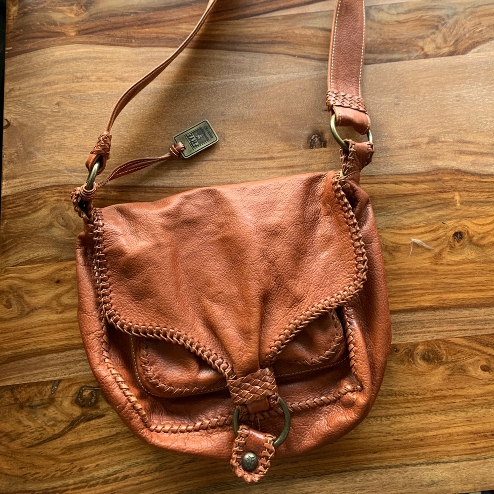 Brown Leather Frye Shoulder Bag